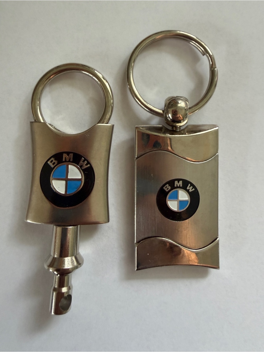 BMW 2 Silver Logo Keychains - Men Accessories